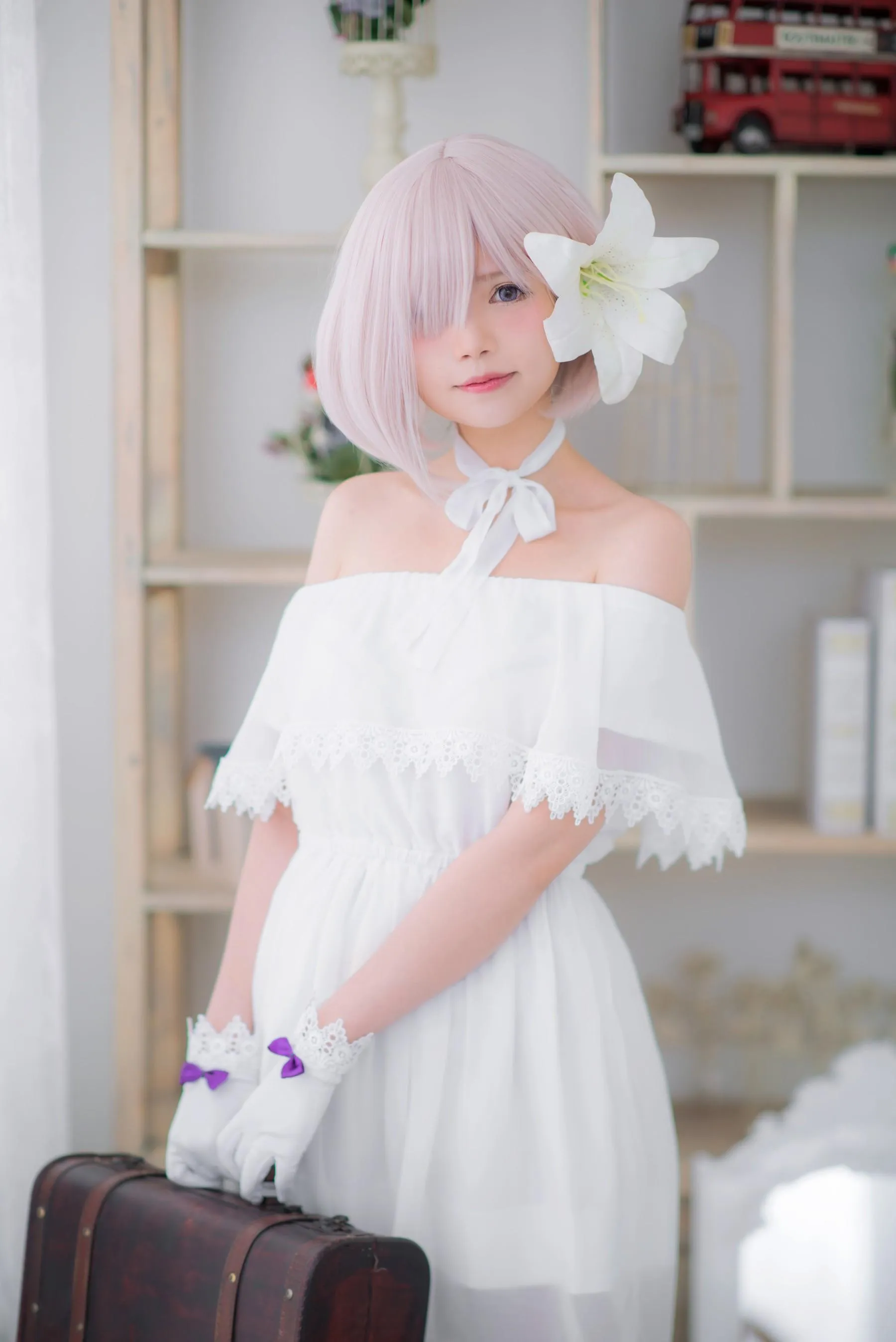 Miu只 – NO.05 Mashu White Dress [27P]插图2